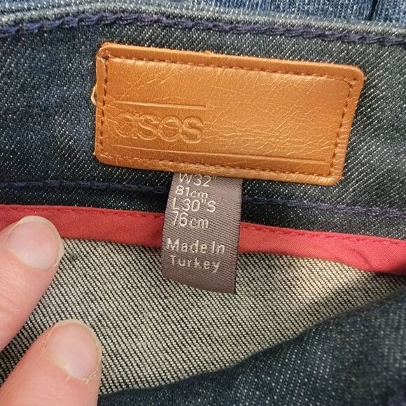 Asos Dark Denim Skinny Jeans Size W32 L30 - Picture 4 of 5